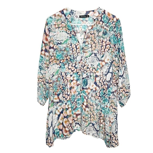 Miraclesuit Swim Coverup‎ Madrid Mosaic Sheer Size Small - Picture 1 of 5